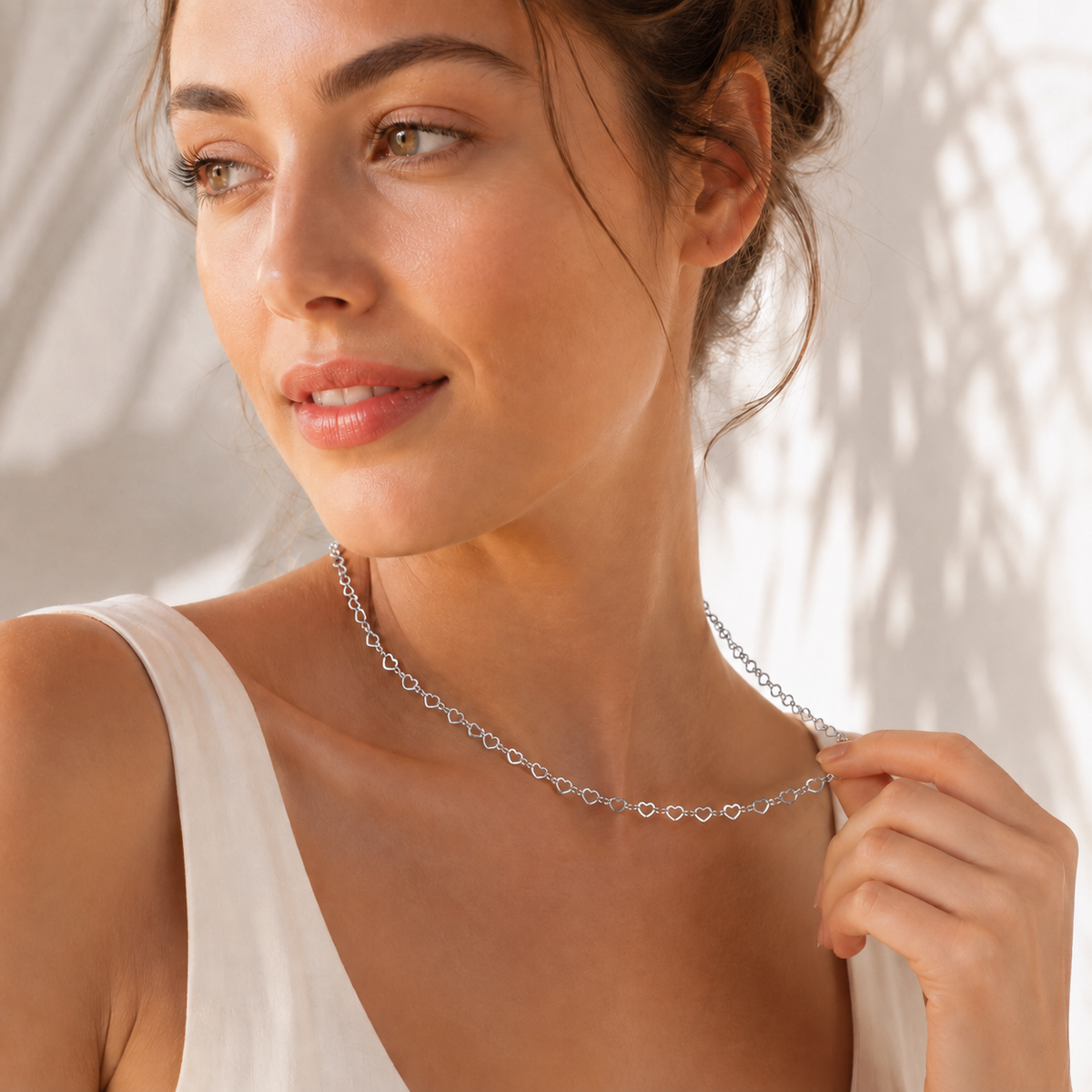 DUGO Mini Heart Chain Necklace – view 11