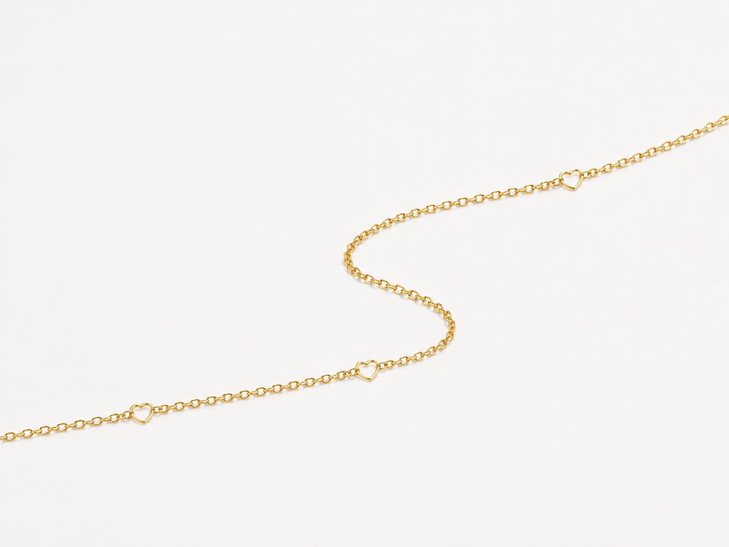 DUGO Minimalist Heart Anklet – view 3