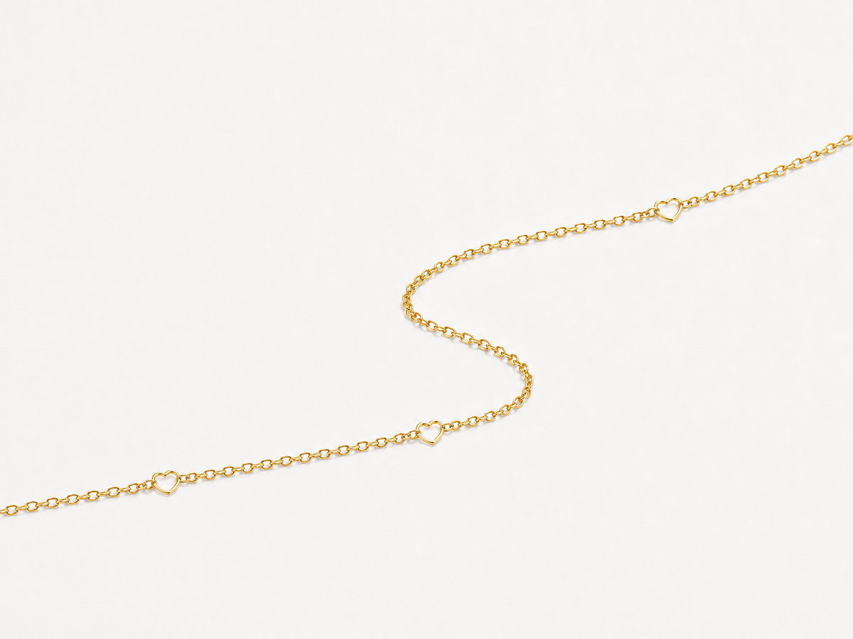 DUGO Minimalist Heart Anklet – view 3