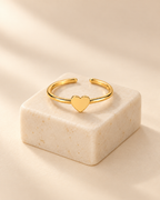 DUGO Minimalist Heart Ring Adjustable – view 3
