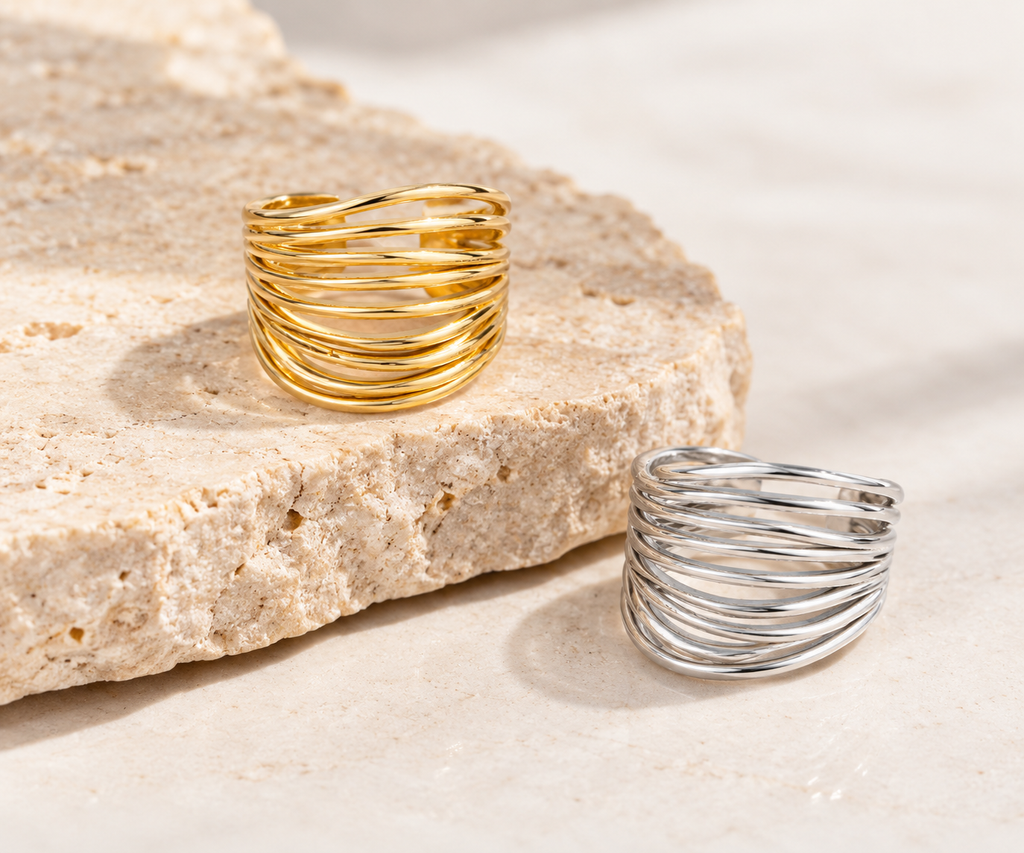 DUGO Ribbed Dome Ring Adjustable – view 5