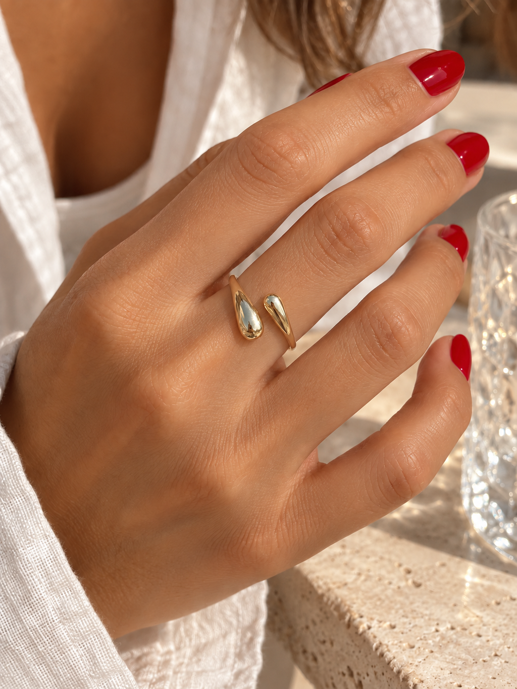 DUGO Teardrop Ring Adjustable – view 4