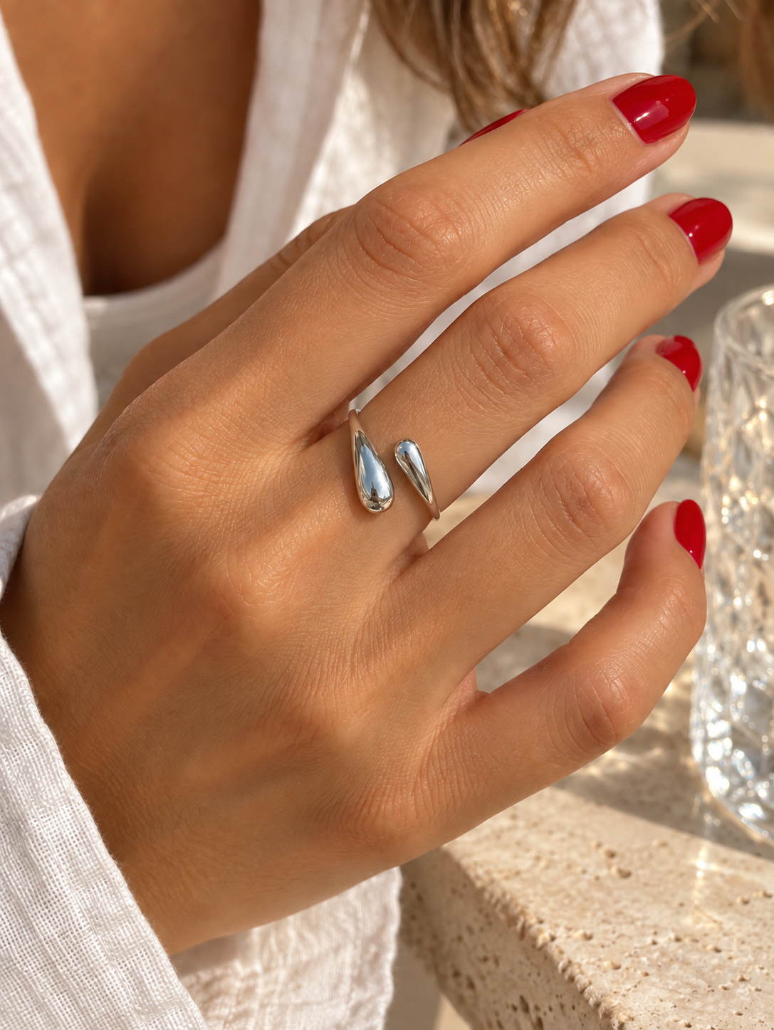 DUGO Teardrop Ring Adjustable – view 6