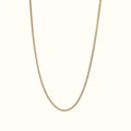 DUGO thin gold curb chain necklace with delicate interlocking links for everyday layering.