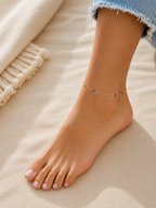 DUGO Thin Lip Colorful Chain Anklet – view 3
