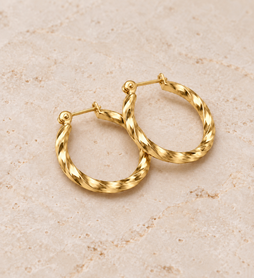 DUGO Twisted Hoop Earrings – view 3