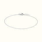 DUGO dainty silver-toned Venetian chain bracelet with a lobster clasp and adjustable extender for everyday wear.