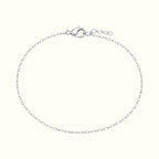 DUGO dainty silver-tone Venetian chain bracelet with a lobster clasp and adjustable extender chain.